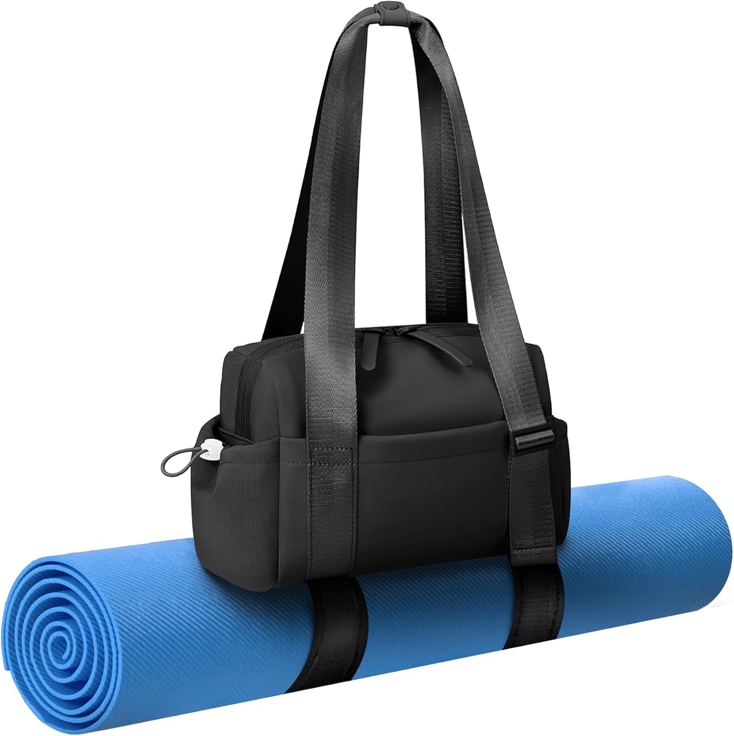 Mini Gym Bags for Women - Multifunctional Gym Bag with Yoga Mat Holder, Waterproof Day Pack and Adjustable Shoulder Strap, Ideal Gym Bag for Women and Travel Shoulder Bag (Black)