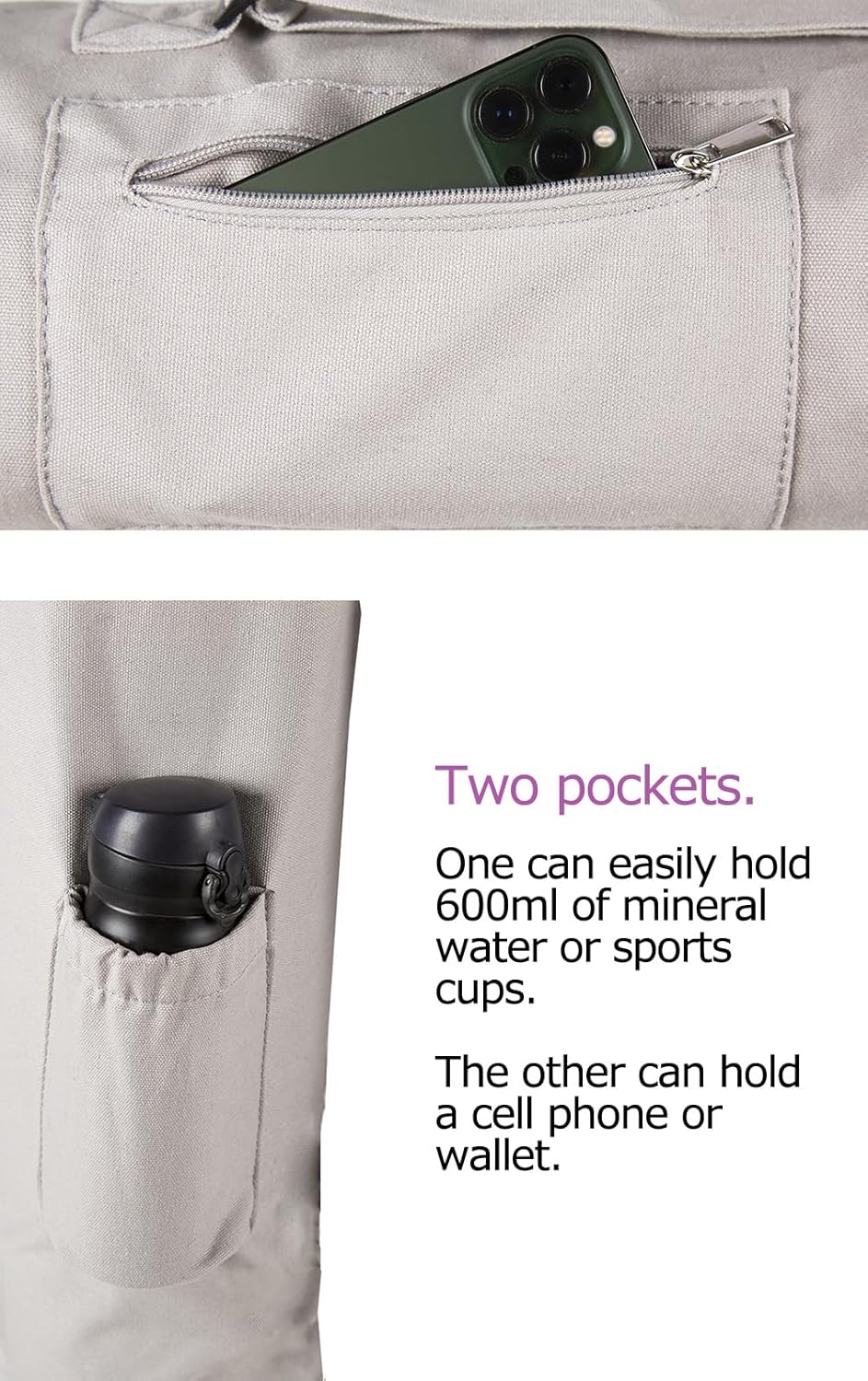 6color Yoga Mat Bag, Yoga Mat Carrier Full-Zip Exercise Yoga Mat Carry Bag for Women Men with Multi-Functional Storage Pockets and Adjustable Shoulder Strap - Image 2