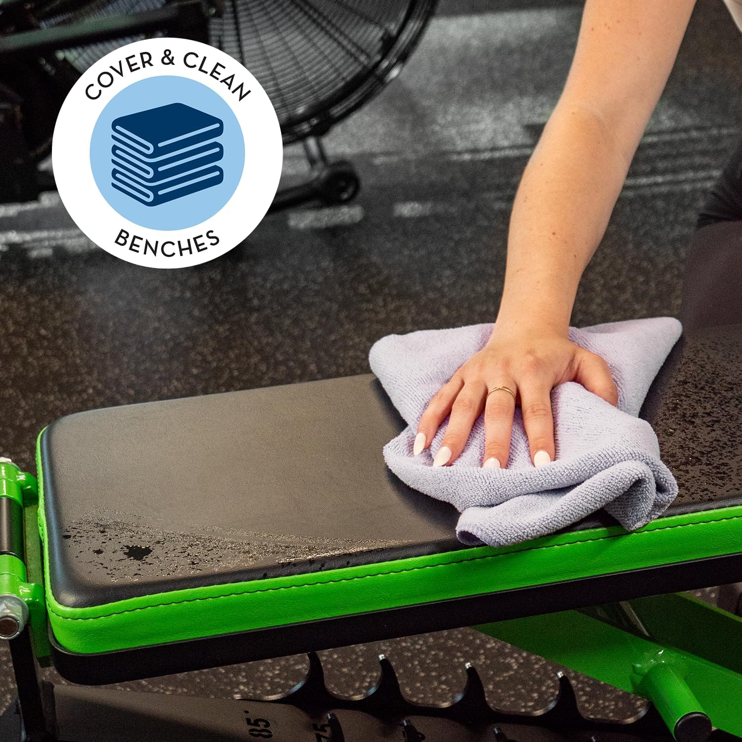 Microfiber Gym Towel, Yoga Towel for Home, Gym Bag and Workout Equipment, 16 Inches x 27 Inches, Purple, 3 Pack - Image 2